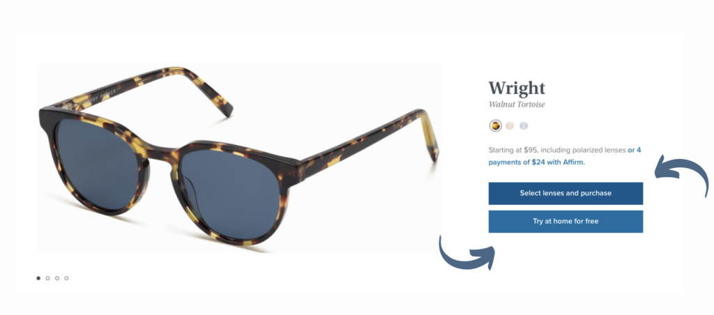 sunglasses webpage